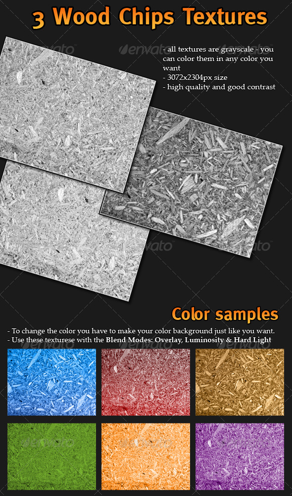 3 Wood Chips Textures