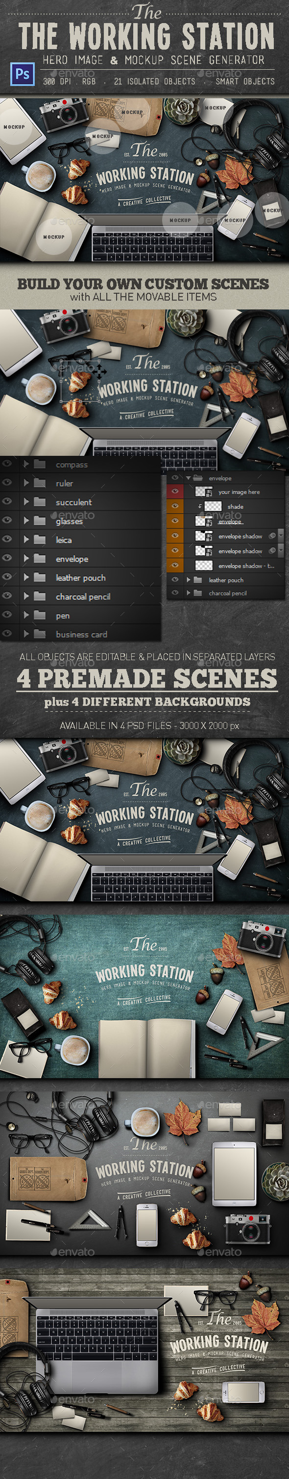 Working Station Hero Image - Hero Images Graphics
