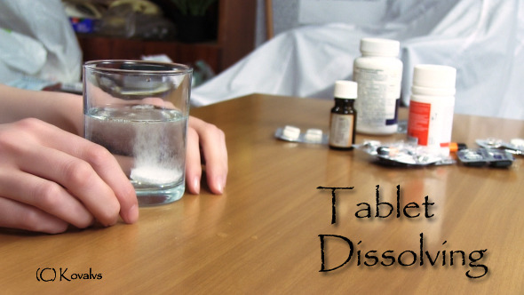Woman Dissolving Effervescent Table