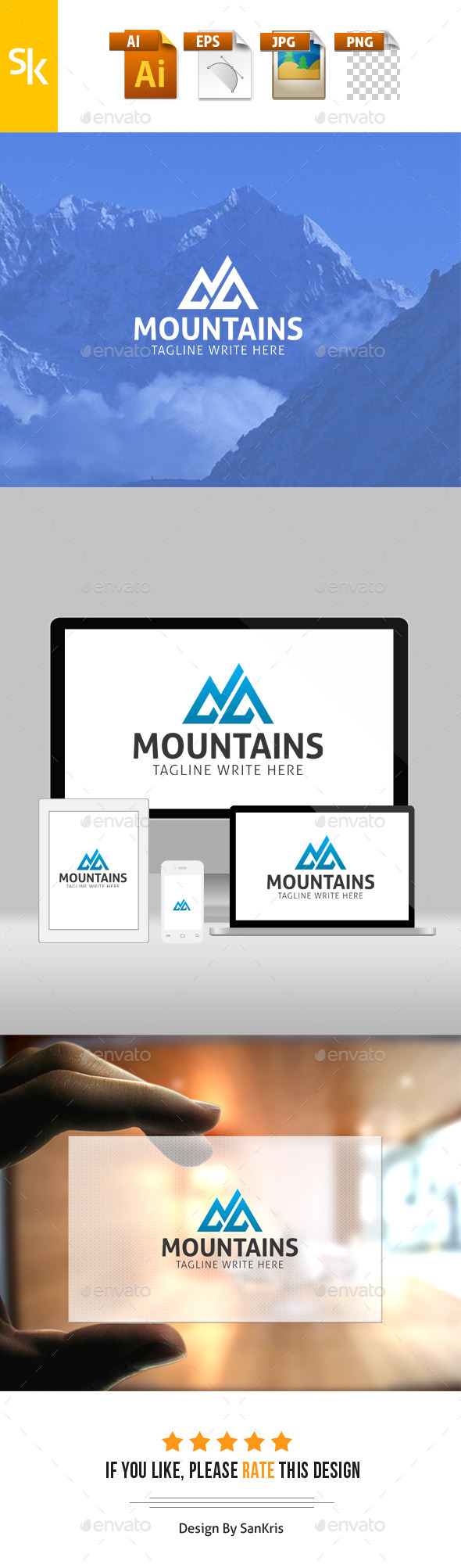 Mountains Logo - Nature Logo Templates