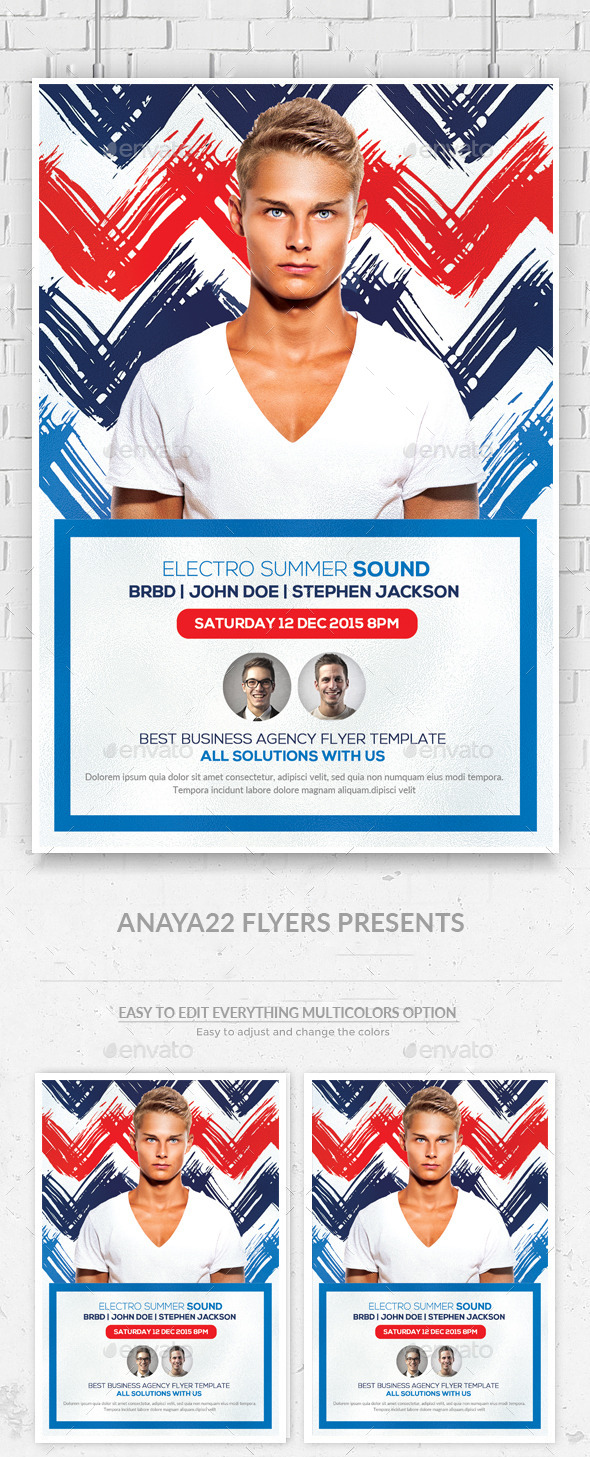 Summer Electro DJ Flyer - Clubs & Parties Events