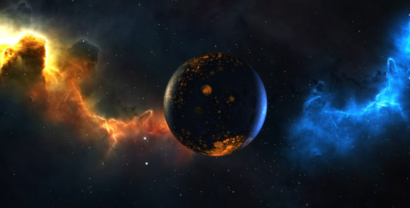 Space Nebula Planet