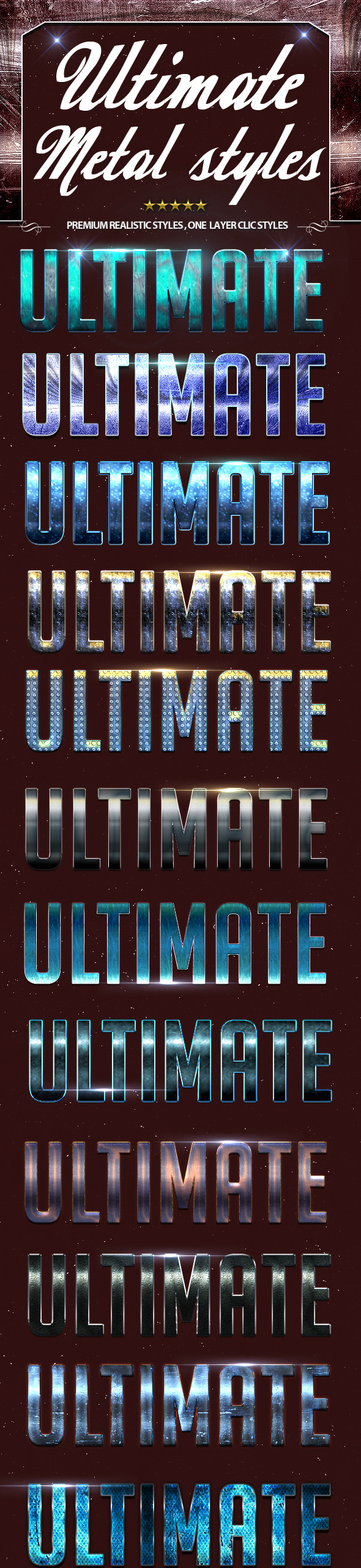 Ultimate Metal Styles - Styles Photoshop