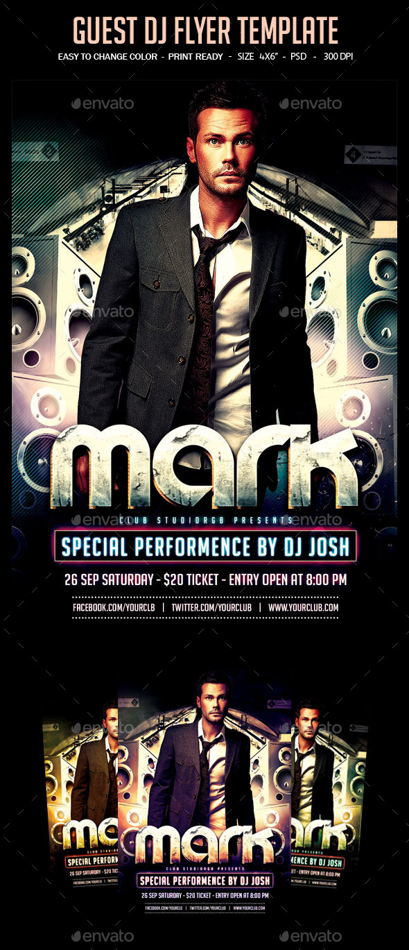 Guest Dj Flyer Template - Clubs & Parties Events
