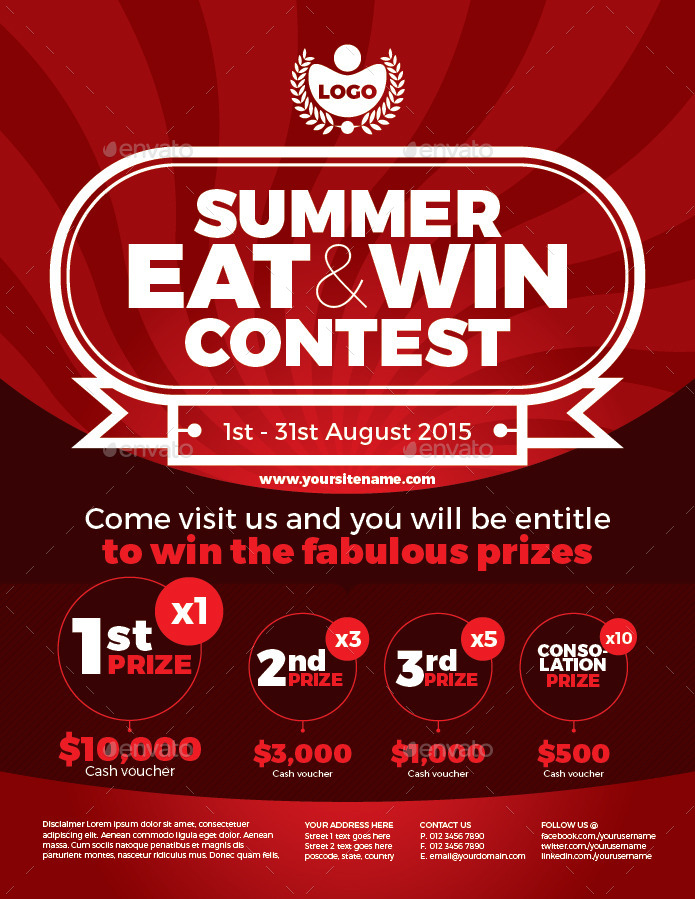Contest Flyer - Free Contest Flyer Template Word Psd Apple Pages.
