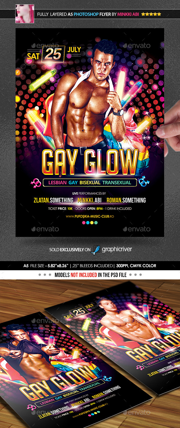 Gay Glow Poster/Flyer - Events Flyers