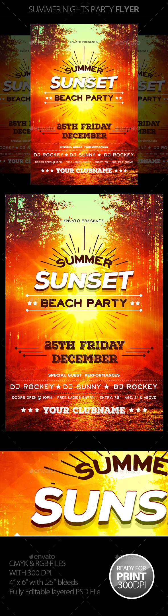Summer Party Flyer - Clubs & Parties Events
