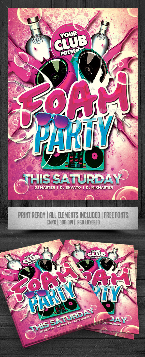 Foam Party Flyer - Events Flyers