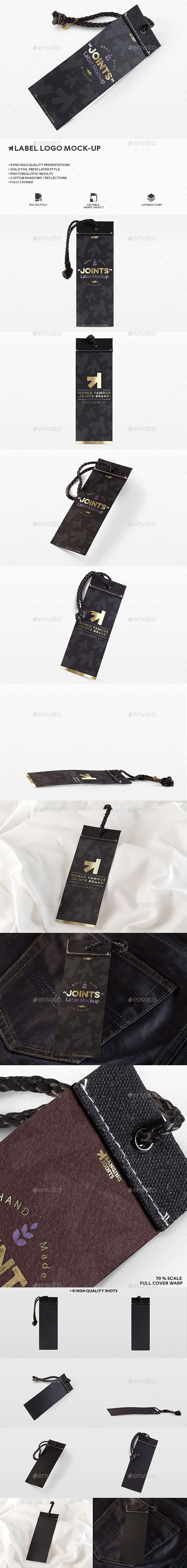 Label Logo Photorealistic Mockup - Logo Product Mock-Ups