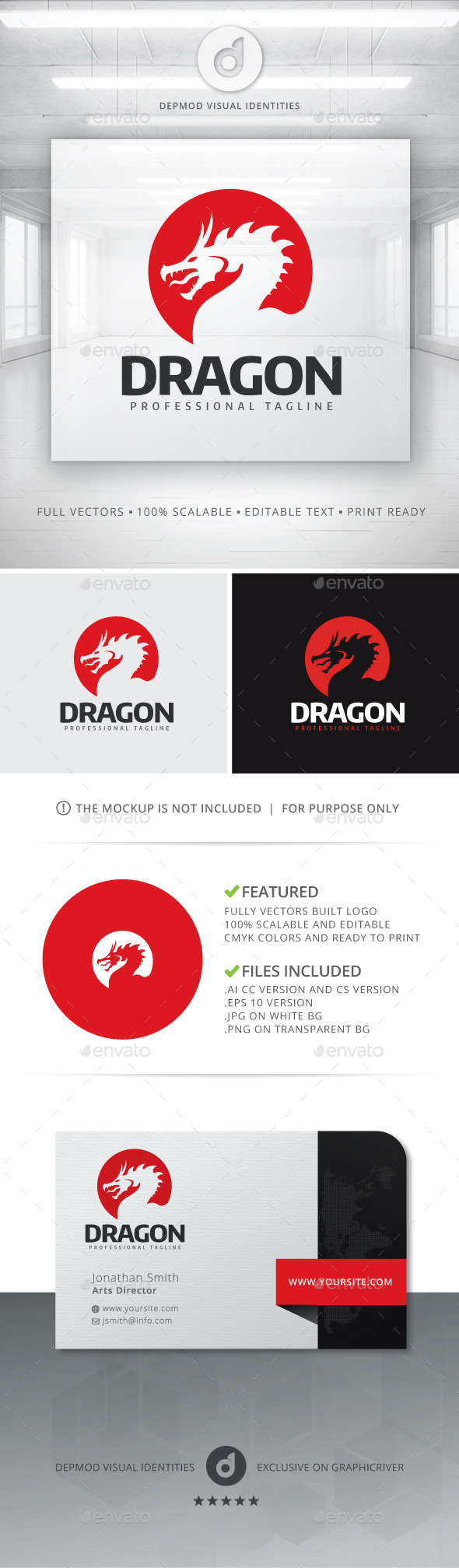 Dragon Logo - Animals Logo Templates