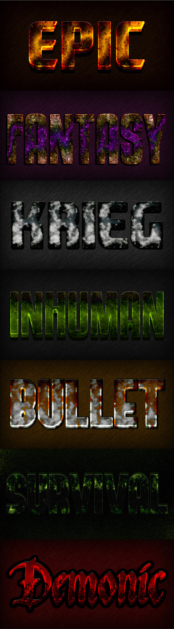 Photoshop Text Styles / Epic Gamer Vol.1 - Styles Photoshop