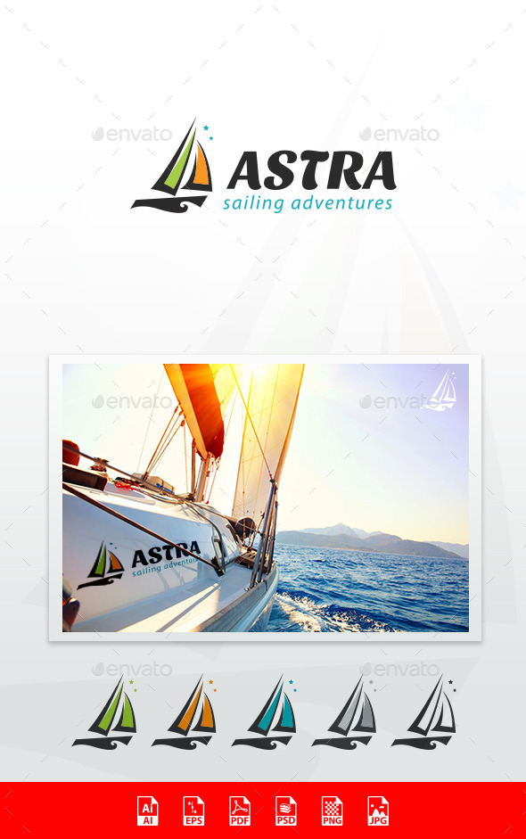 Astra Sailing Adventures Logo Template - Objects Logo Templates