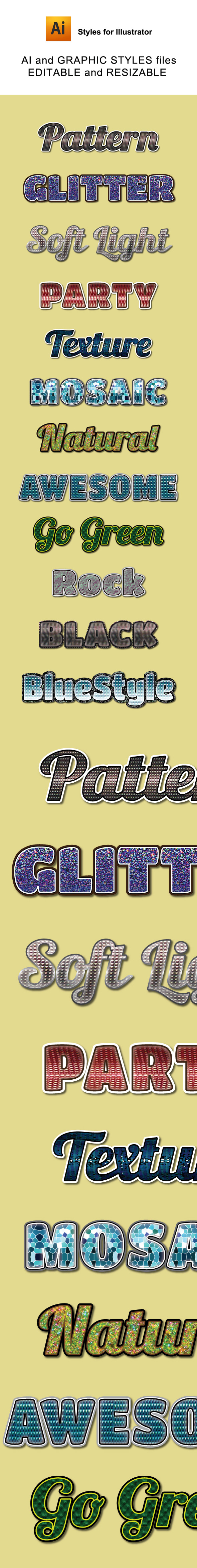 Pattern Graphic Style for Ai - Styles Illustrator