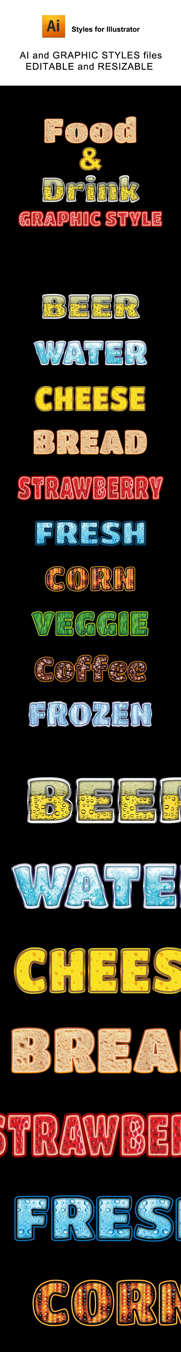 Food & Drink Graphic Styles - Styles Illustrator
