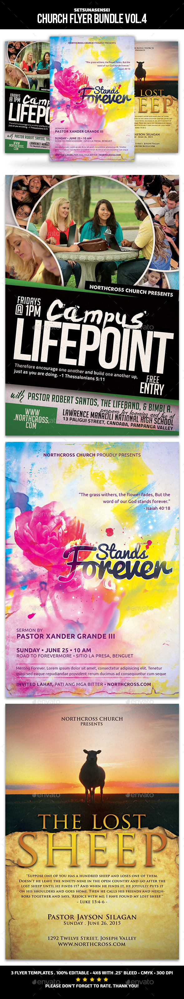 Church Flyer Bundle Vol. 4 - Church Flyers