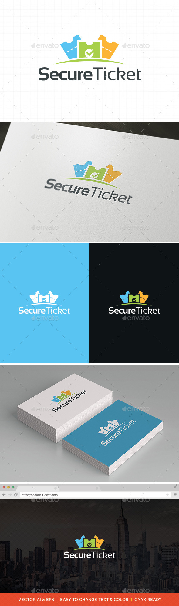 Ticket Logo Template - Symbols Logo Templates