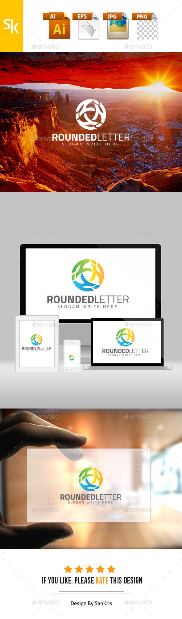 Rounded Letter Logo - Letters Logo Templates