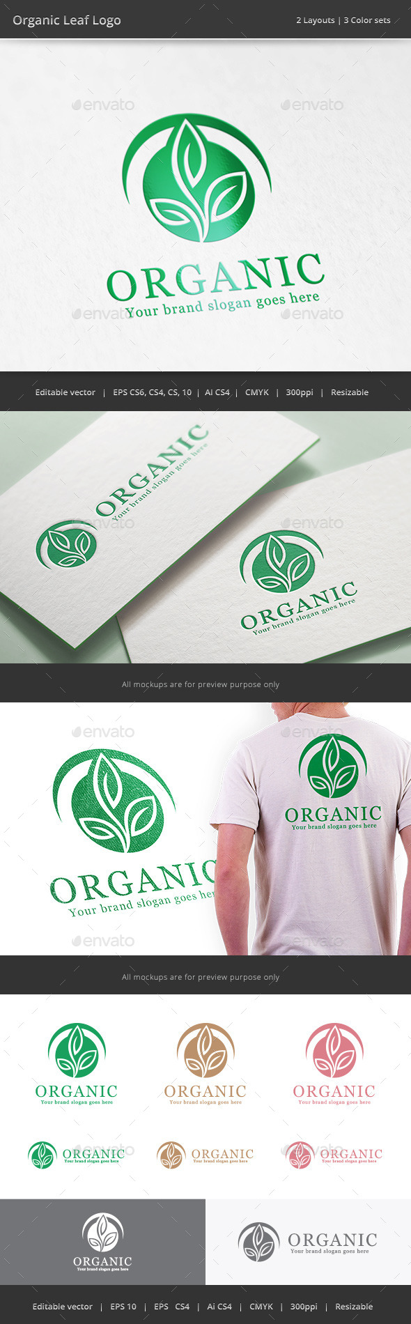 Organic Leaf Logo - Nature Logo Templates