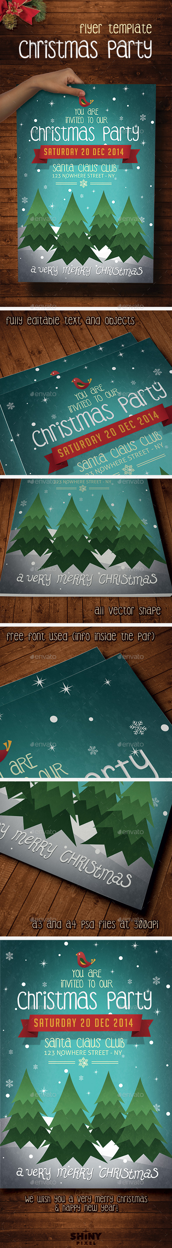 Christmas Party Flyer Template - Flyers Print Templates