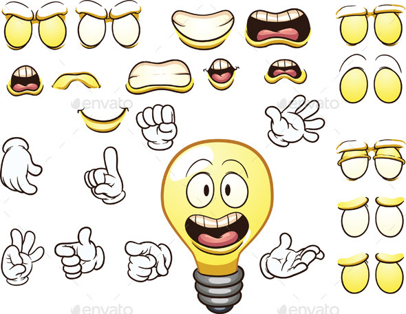 Cartoon Lightbulb - Miscellaneous Characters