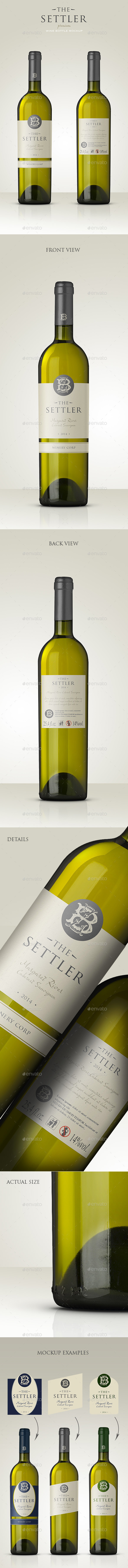 Download Premium White Wine Mockup By Shinypixel Graphicriver