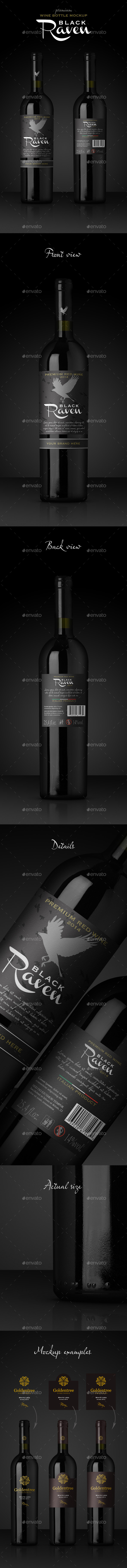 Download Premium Red Wine Mockup by ShinyPixel | GraphicRiver