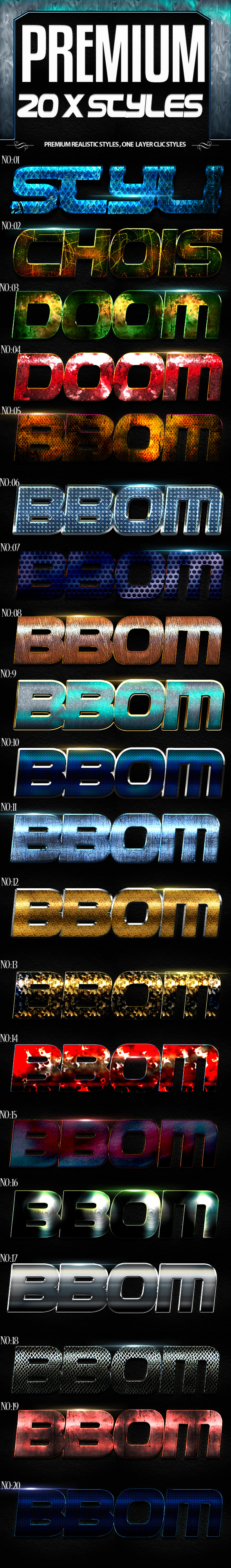 Premium X Styles - Text Effects Styles