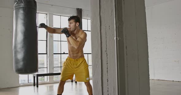 Athletic Male Boxing Slow Motion alt