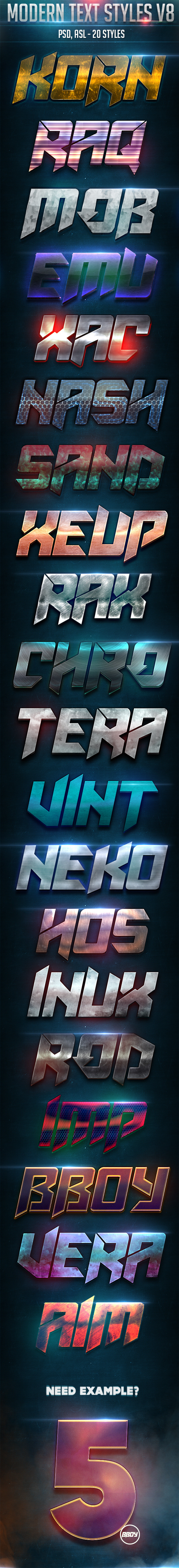 Modern Text Styles V8 - Text Effects Styles