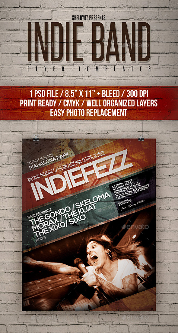 indie band flyer templates by shelby67 graphicriver
