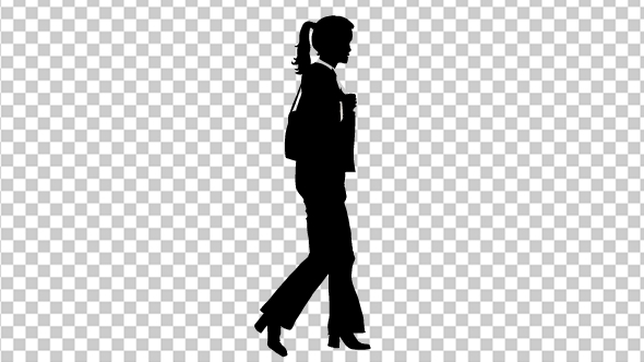Businesswoman Walking With Bag