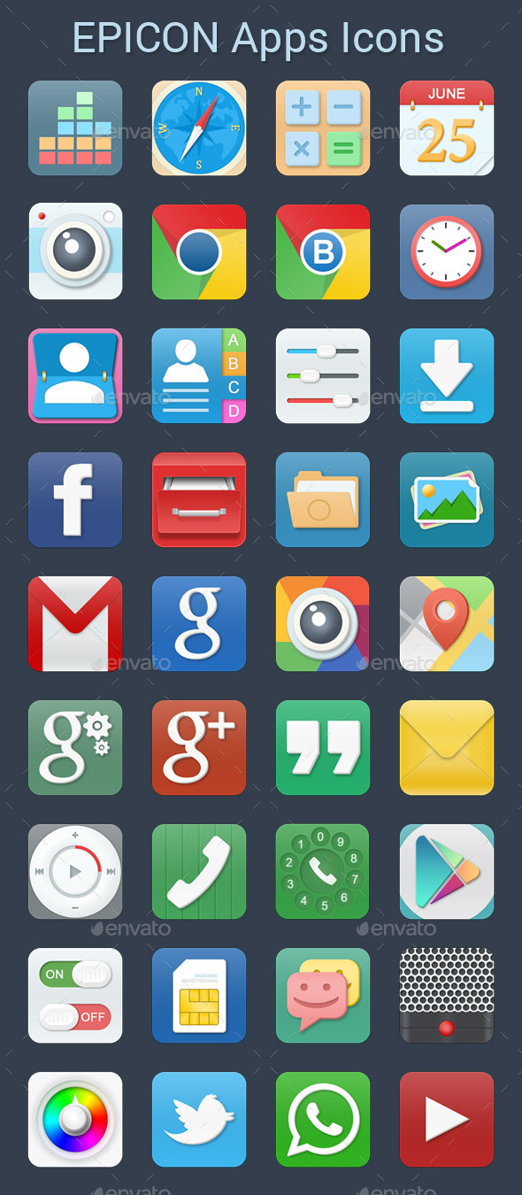 Epicon Apps Icons - Software Icons