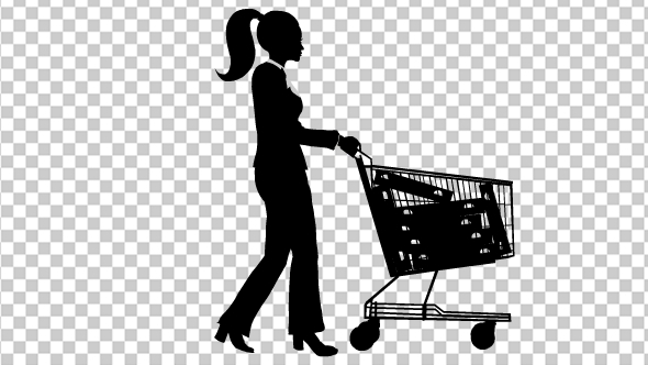  Businesswoman With Cart