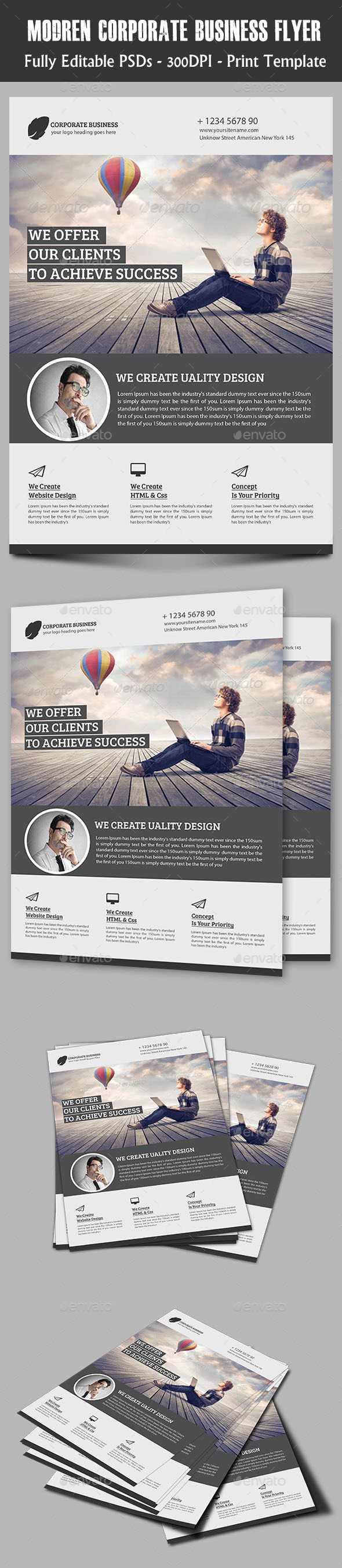 Modern Corporate Flyer - Flyers Print Templates