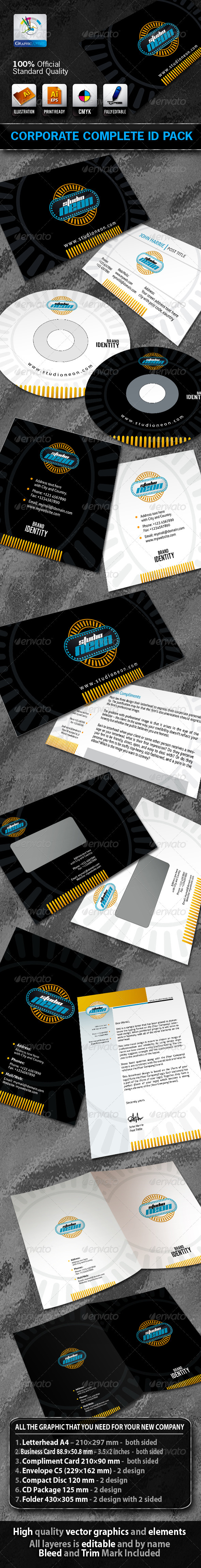 StudioNeon Business Corporate ID Pack + Logo - Stationery Print Templates