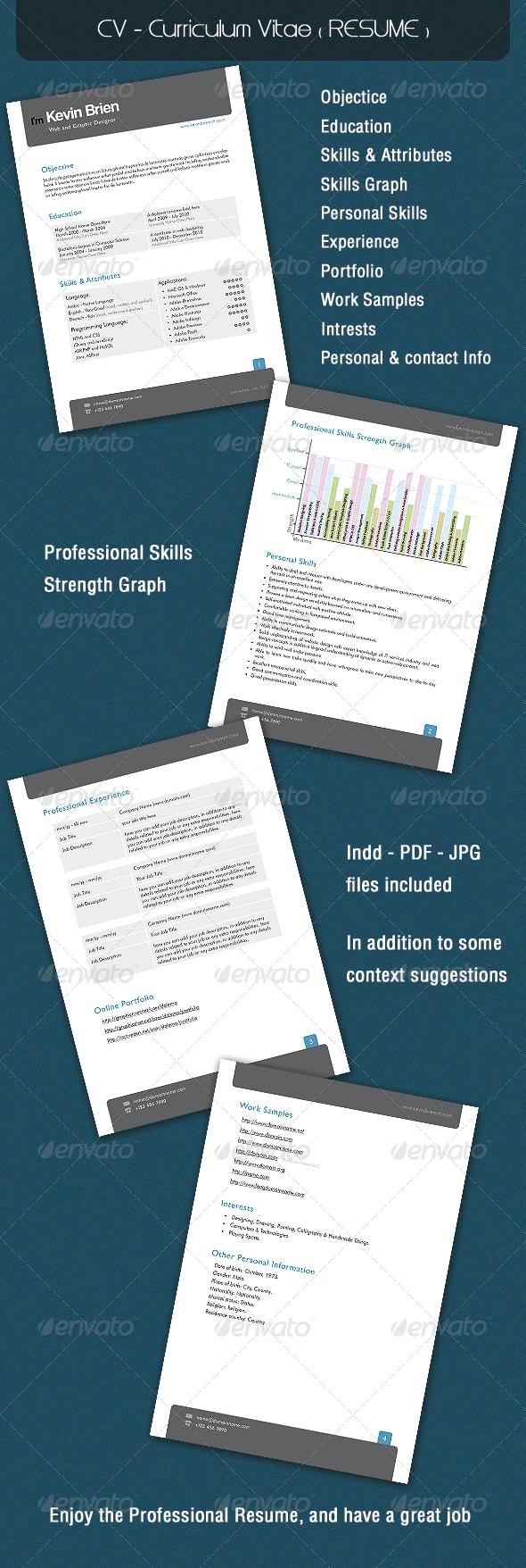 CV - Curriculum Vitae ( RESUME ) - Resumes Stationery