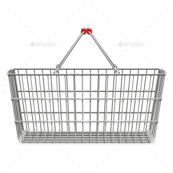 Vector Supermarket Basket - Commercial / Shopping Conceptual