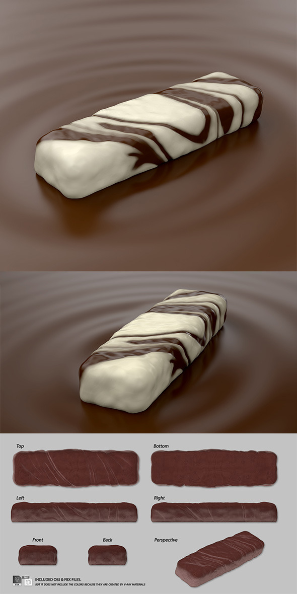Marbled Chocolate Bar - 3Docean 11713268