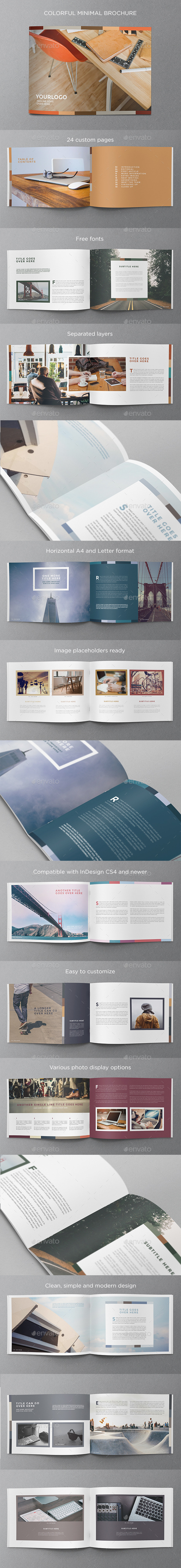 Colorful Minimal Brochure - Brochures Print Templates