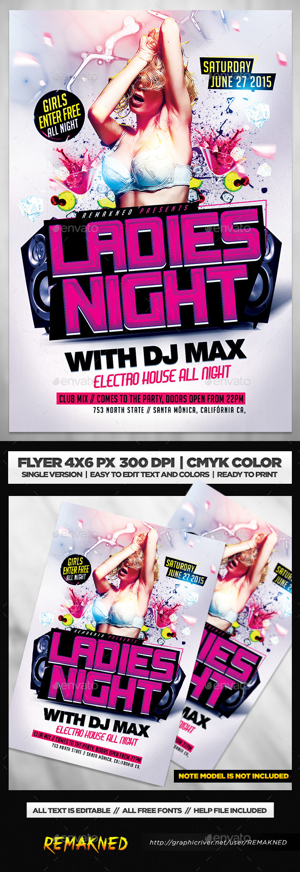 Ladies Night | Flyer Template PSD - Flyers Print Templates