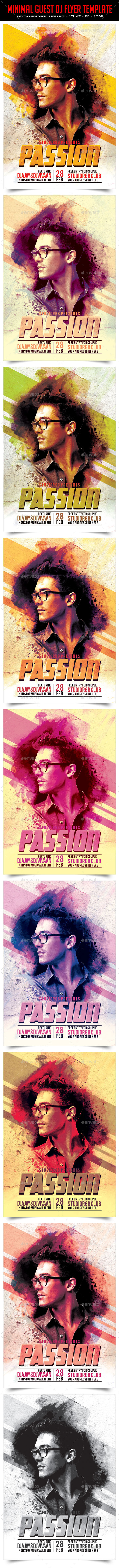 Minimal Guest Dj Flyer Template - Clubs & Parties Events