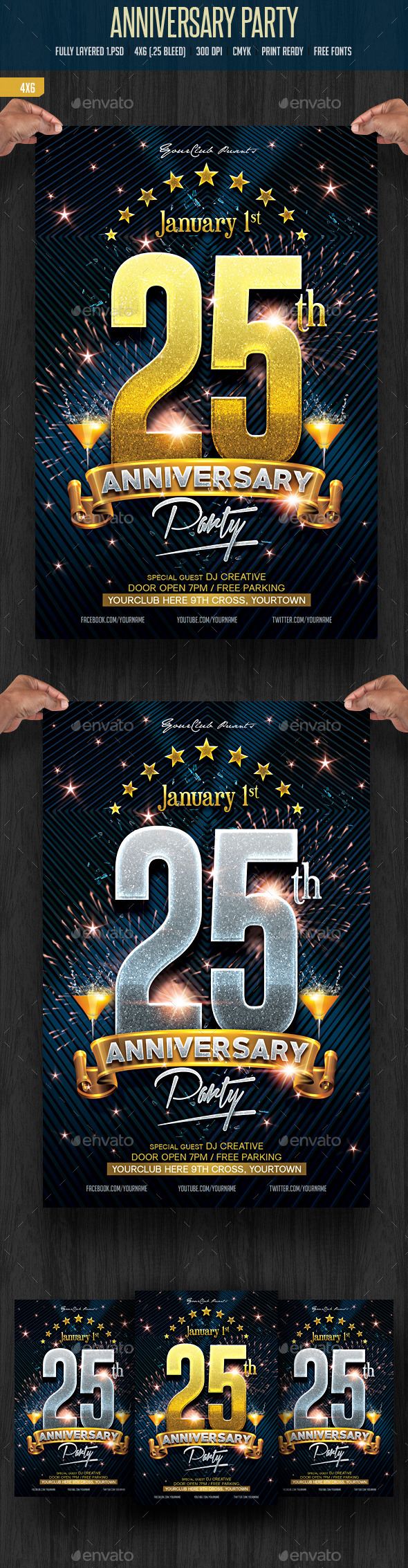 Anniversary Party Flyer - Clubs & Parties Events