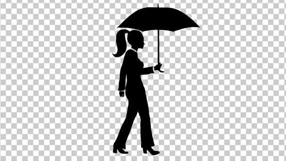 Businesswoman With Umbrella