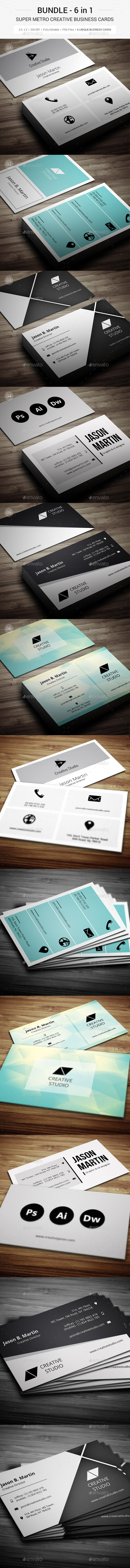 Mega Bundle - Super Metro Business Cards - 116 - Creative Business Cards