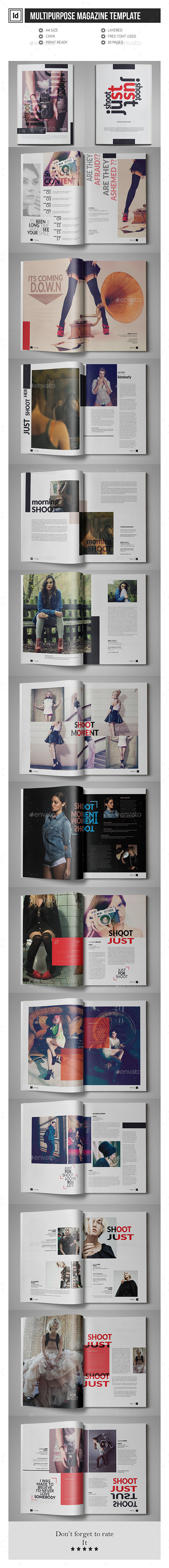 Multipurpose InDesign Magazine Template - Magazines Print Templates