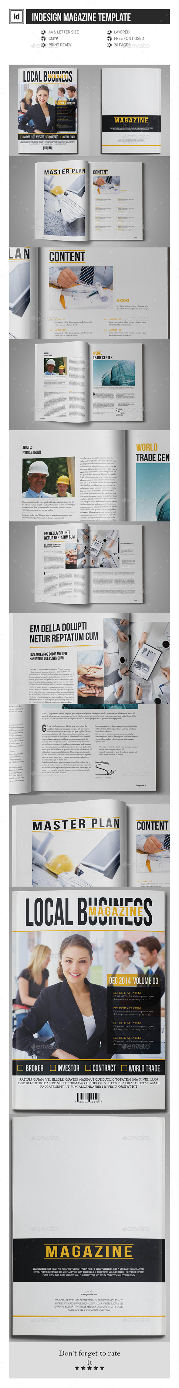 Multipurpose Indesign Magazine Template - Magazines Print Templates