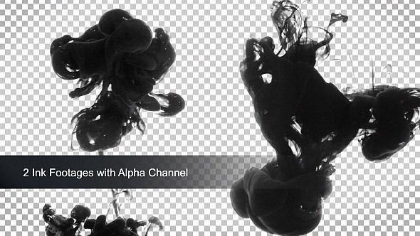 Ink in Water with Alpha Channel