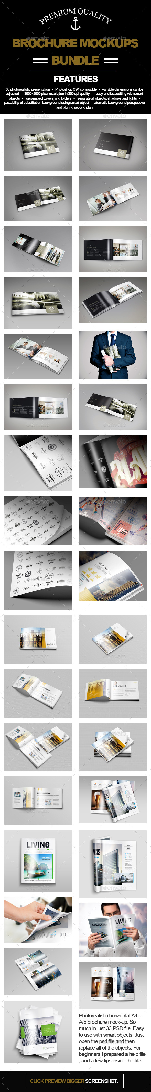 A/4 A/5 Brochure Big Bundle - Brochures Print