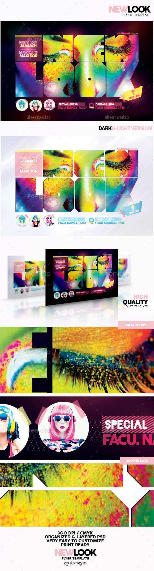 New Look Flyer Template - Clubs & Parties Events