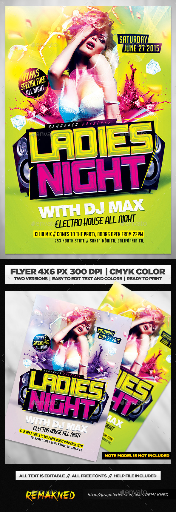 Ladies Night Party | Flyer Template PSD - Flyers Print Templates